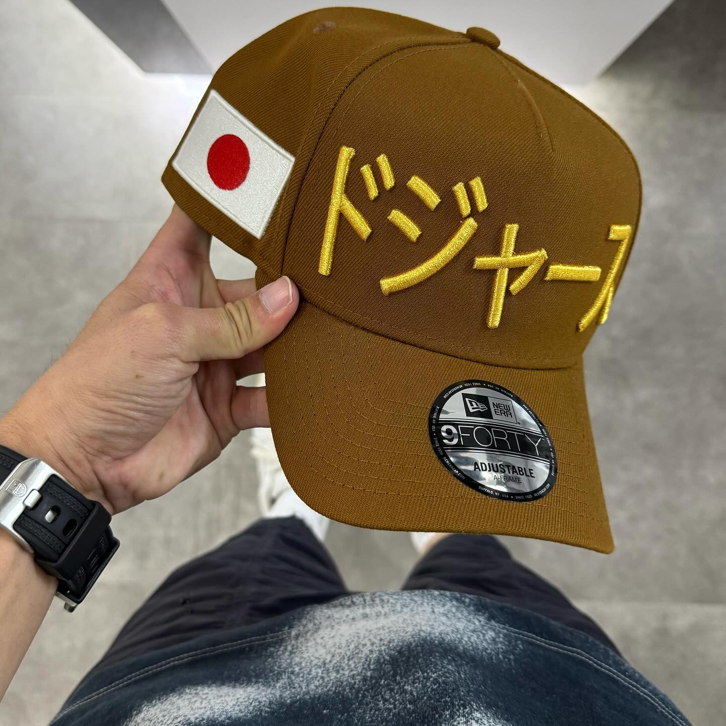NEW ERA LOS ANGELES DODGERS KANJI GOLD 9FORTY A FRAME BASEBALL CAP