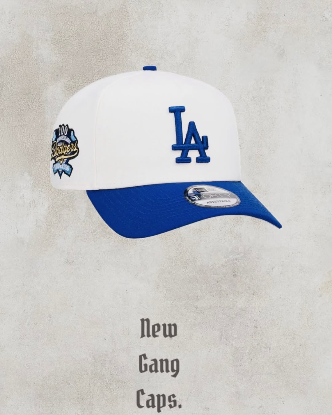 NEW ERA LOS ANGELES DODGERS 100TH ANNIVERSARY CHROME TWO TONE EDITION 9FORTY A FRAME SNAPBACK HAT