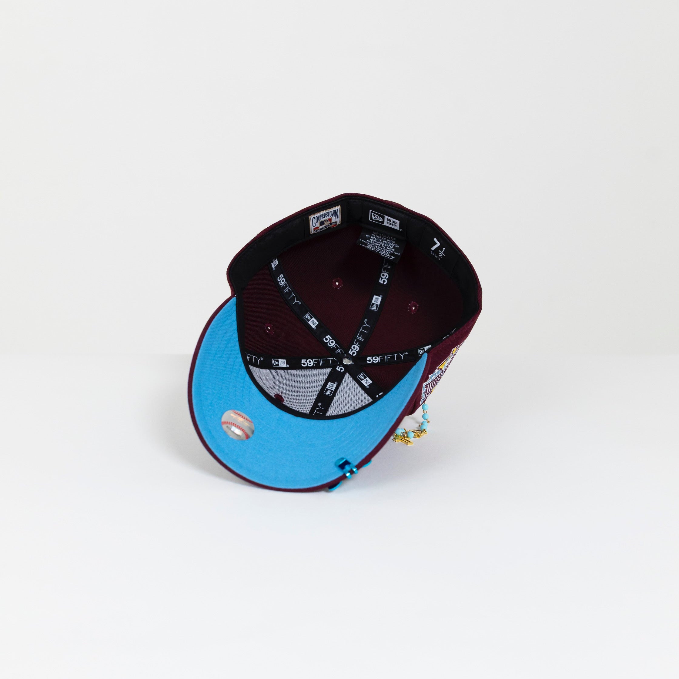 NEW ERA EXCLUSIVE 59FIFTY BURGUNDY PHILADELPHIA PHILLIES W/ 1996 ALL STAR GAME PATCH