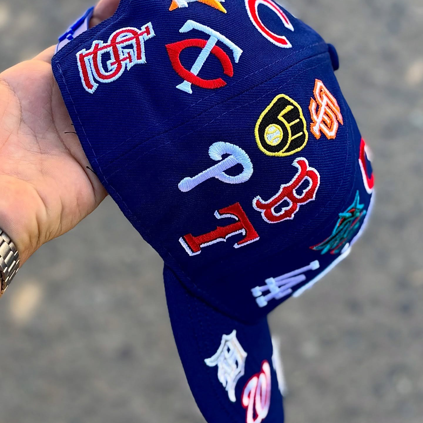 NEW ERA MULTI TEAMS PATCH LOGOS EMBROIDERED CASUAL BASEBALL CAP
