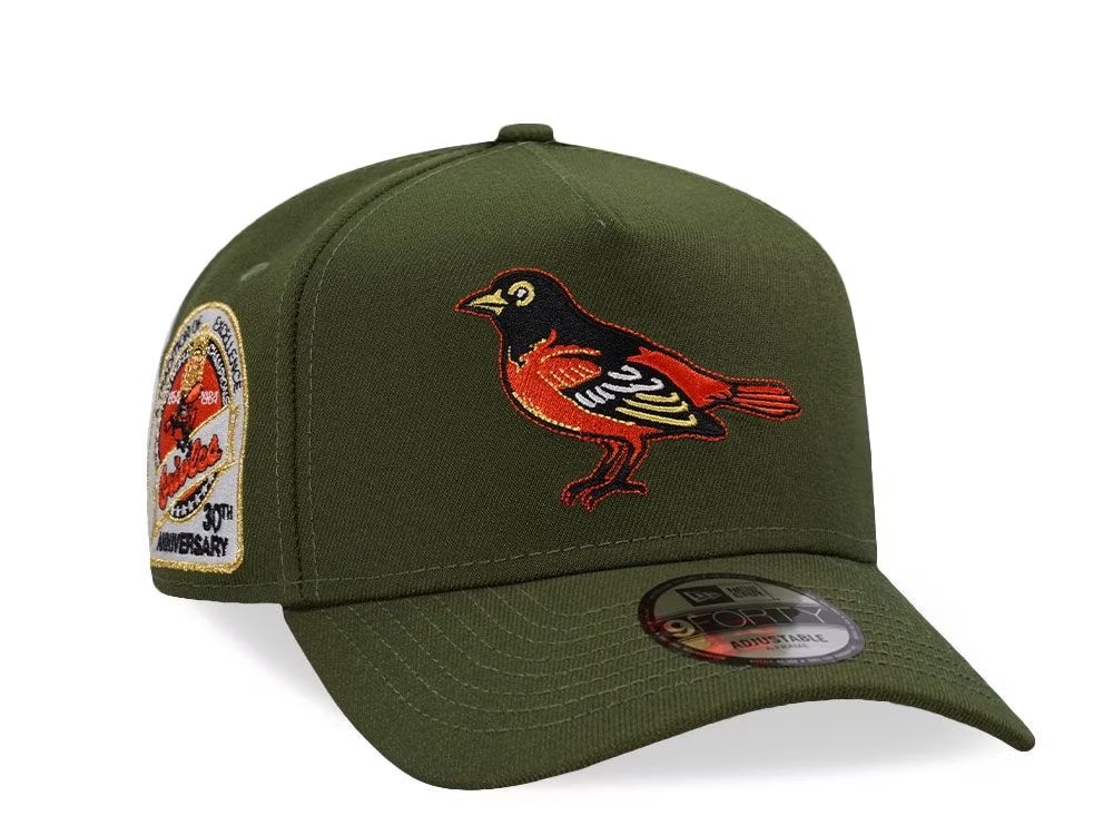 NEW ERA BALTIMORE ORIOLES 30TH ANNIVERSARY RIFLE PRIME EDITION 9FORTY A FRAME SNAPBACK HAT