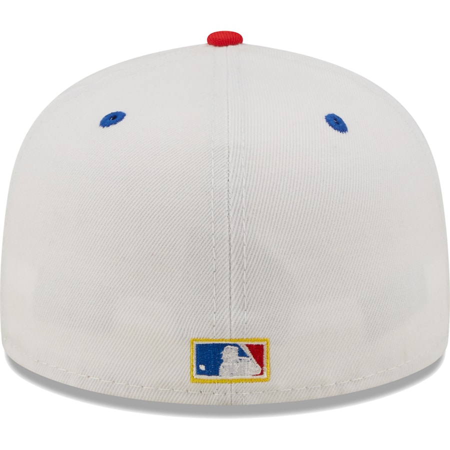 NEW ERA MEN'S ARIZONA DIAMONDBACKS NEW ERA WHITE/ROYAL BLUE 10TH ANNIVERSARY CHERRY LOLLI 59FIFTY FIT CAP