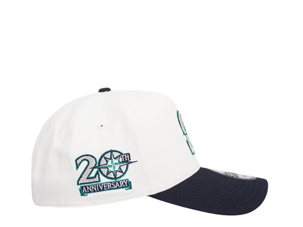 NEW ERA SEATTLE MARINERS 20TH ANNIVERSARY CHROME TWO TONE 9FORTY A FRAME SNAPBACK HAT