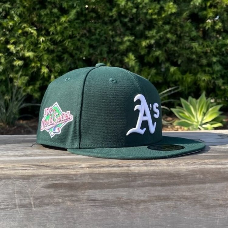 NEW ERA OAKLAND ATHLETICS 1989 WORLD SERIES EXCLUSIVE TEAM HEARTS EMBROIDERED CASUAL BASEBALL CAP