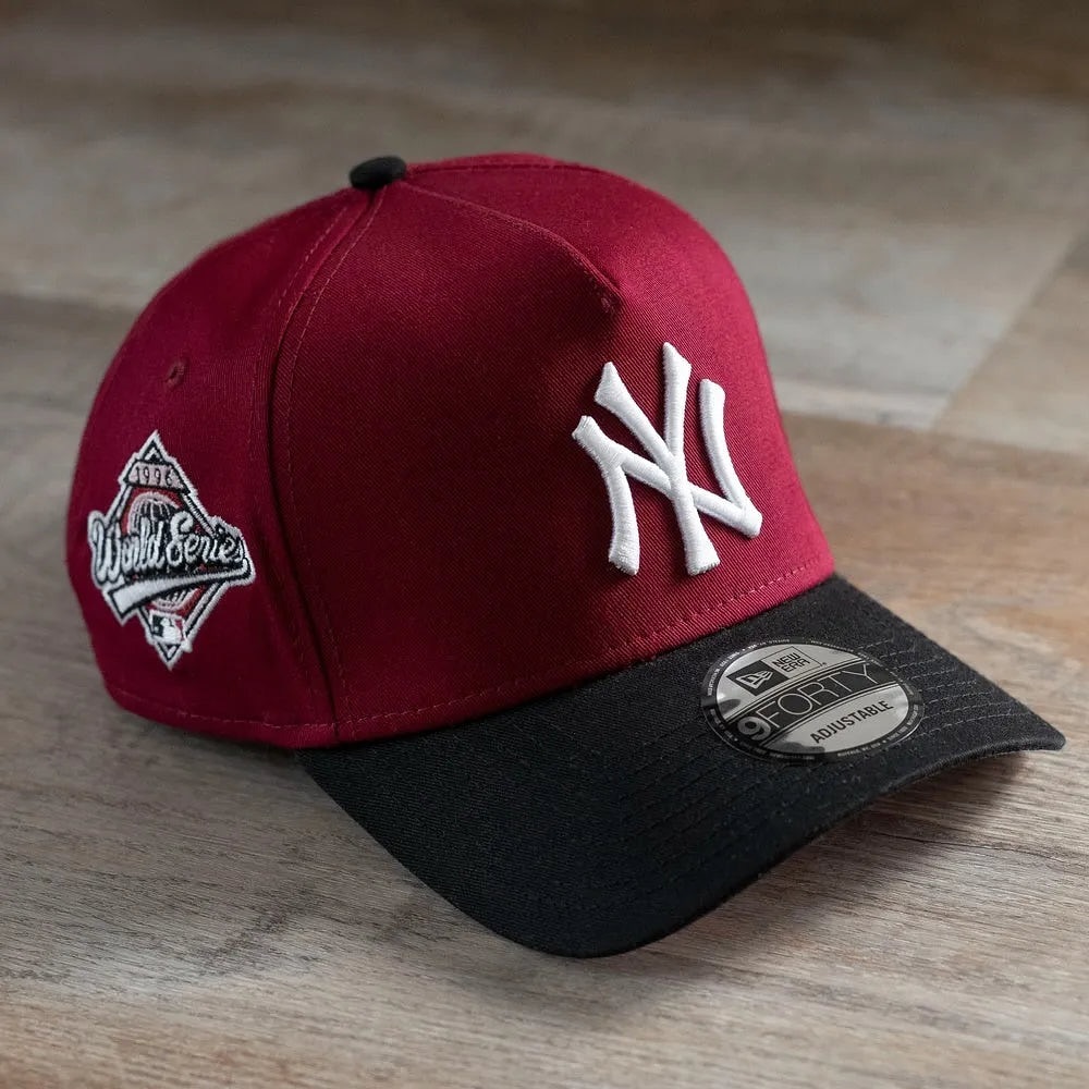 NEW ERA 9FORTY A-FRAME MLB NEW YORK YANKEES WORLD SERIES 1996 TWO TONE / PINK UV SNAPBACK CAP HAT MLB