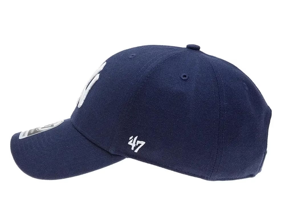 NEW ERA X 47BRAND NEW YORK YANKEES CLASSIC CURVED LIGHT NAVY STRAPBACK HAT
