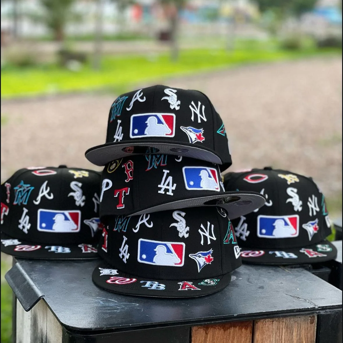 NEW ERA MLB 59FIFTY ALL OVER PATCH, BLACK