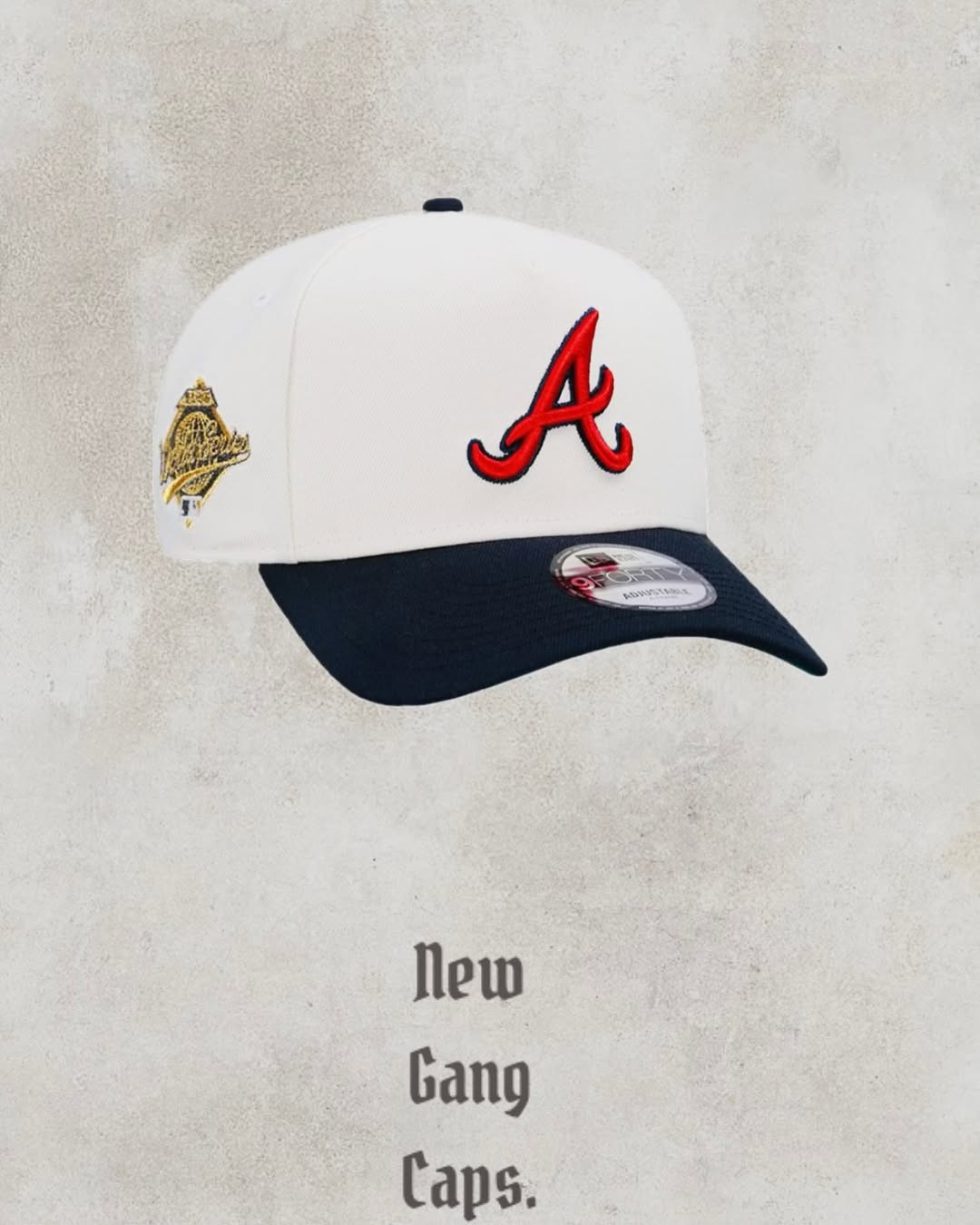 NEW ERA ATLANTA BRAVES WORLD SERIES 1995 CHROME EDITION A FRAME SNAPBACK HAT