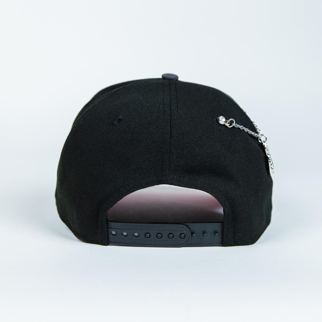 NEW ERA 9FIFTY A-FRAME BLACK/ GREY HOUSTON ASTROS W/ 45TH ANNIVERSARY SIDE PATCH