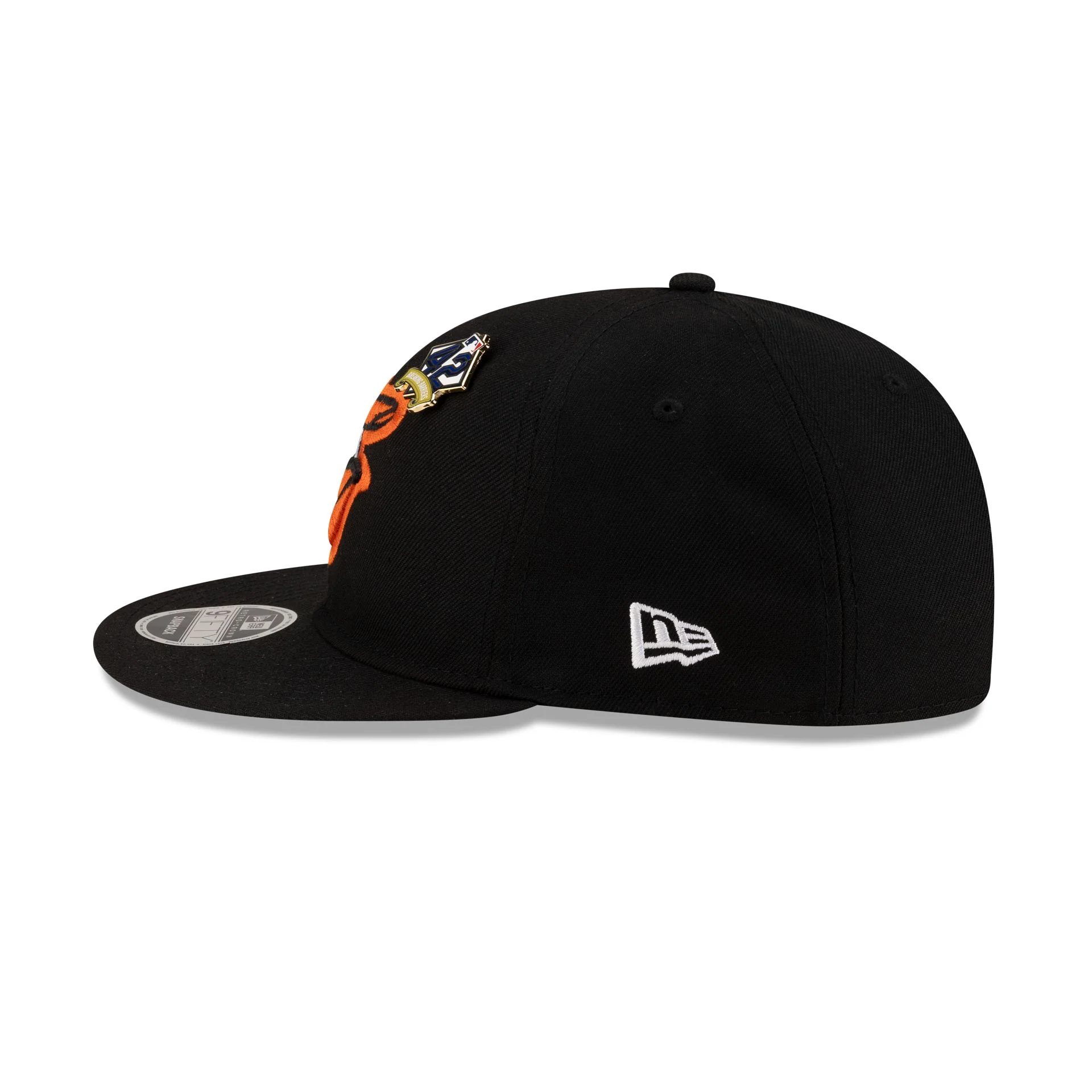 NEW ERA MEN'S BALTIMORE ORIOLES NEW ERA BLACK PRIMARY LOGO 9FIFTY SNAPBACK HAT