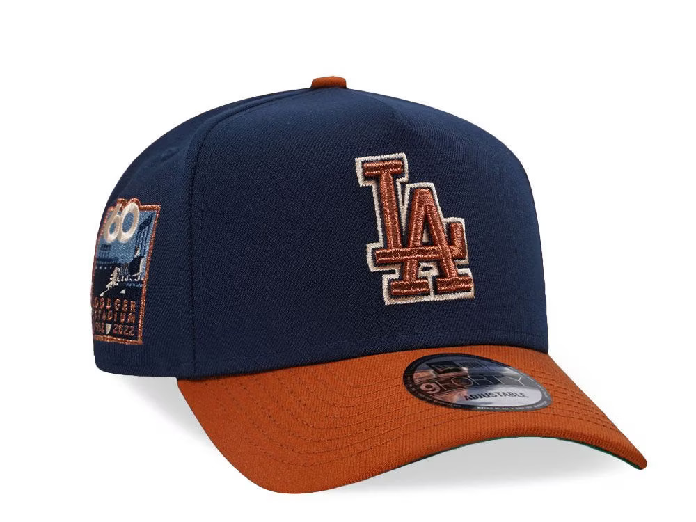 NEW ERA LOS ANGELES DODGERS 60TH ANNIVERSARY COPPER TWO TONE 9FORTY A FRAME SNAPBACK HAT