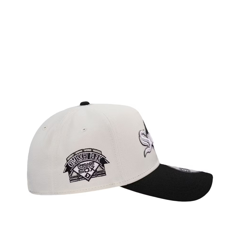 NEW ERA CHICAGO WHITE SOX KOMISKI PARK SOUTH AREA CHROME TWO-COLOR 9FORTY A-FRAME BASEBALL CAP