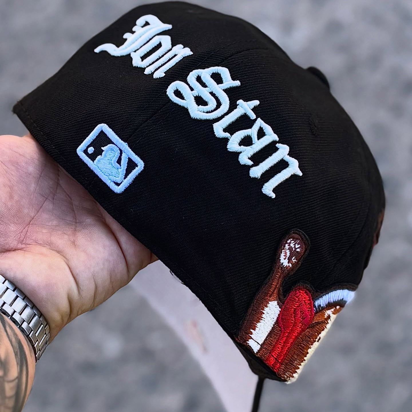 NEW ERA JON STAN HYPE BLACK NEW YORK YANKEES NY EMBROIDERED CASUAL BASEBALL CAP