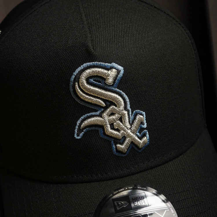 NEW ERA 9FORTY A-FRAME MLB CHICAGO WHITE SOX BLACK / GRAY UV SNAPBACK