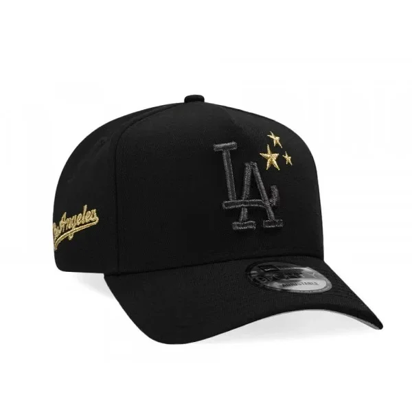 NEW ERA NWT BLACK LOS ANGELES DODGERS STARS SIMPLE 9FORTY NEW ERA ADJUSTABLE SNAPBACK HAT