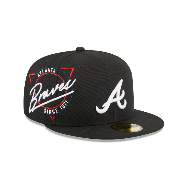 NEW ERA ATLANTA BRAVES MLB NEON EMBROIDERED CASUAL BASEBALL CAP