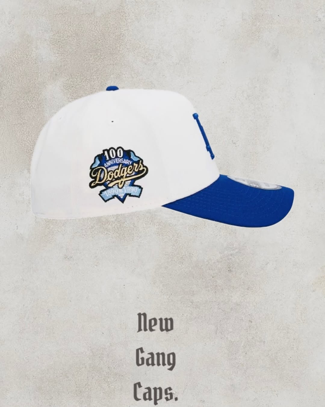 NEW ERA LOS ANGELES DODGERS 100TH ANNIVERSARY CHROME TWO TONE EDITION 9FORTY A FRAME SNAPBACK HAT