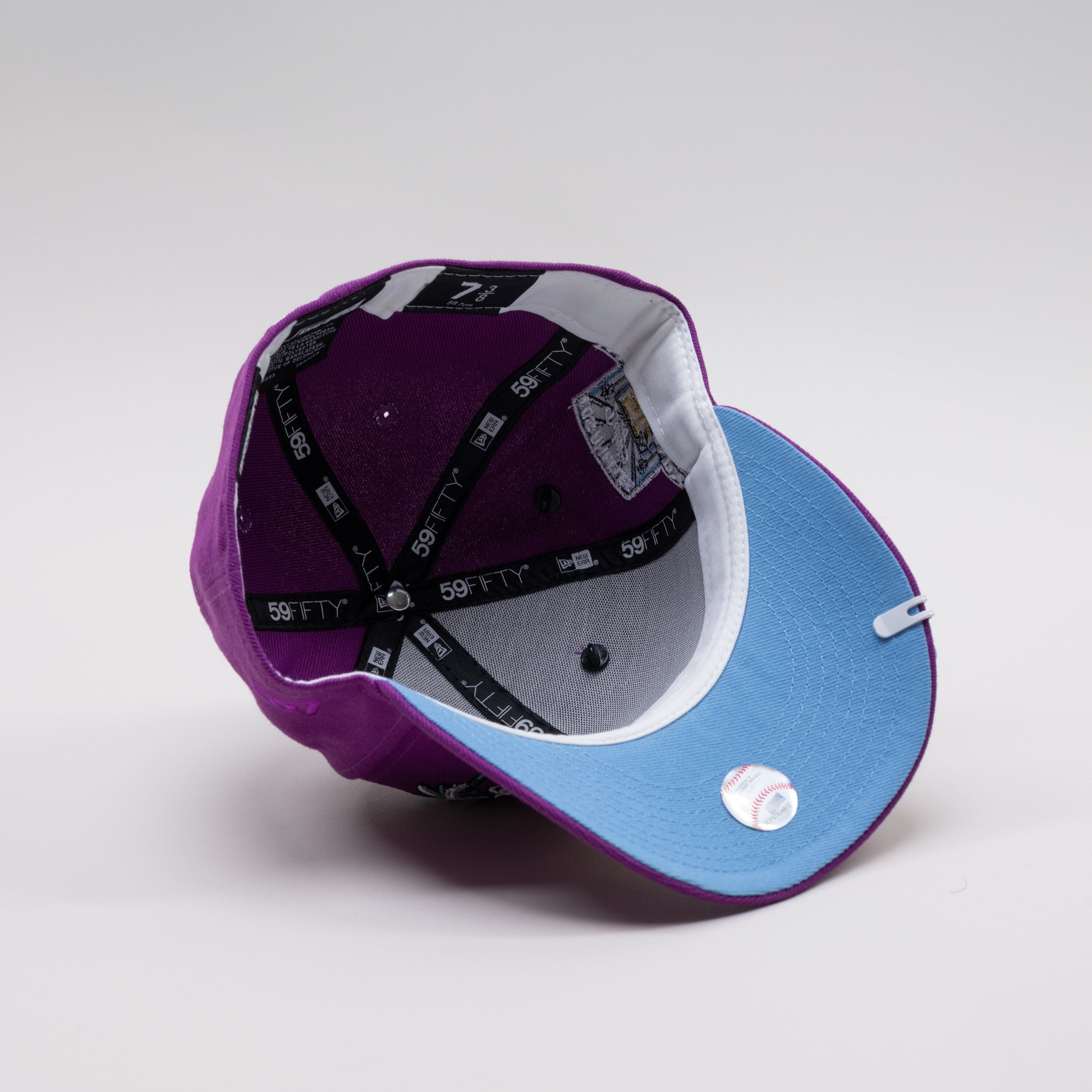 NEW ERA EXCLUSIVE 59FIFTY PURPLE LOS ANGELES DODGERS W/ PALM TREES + 50TH ANNIVERSARY SIDE PATCH