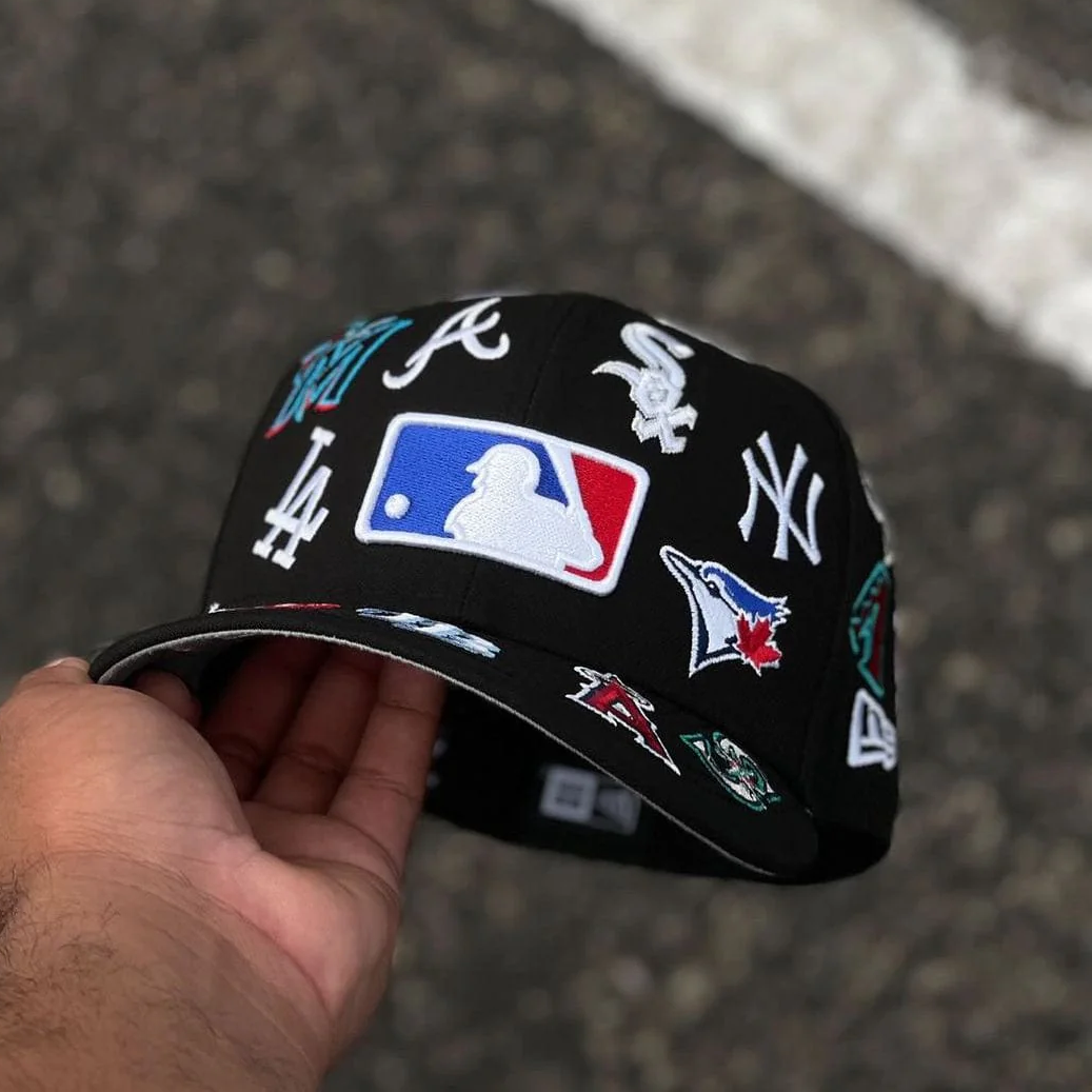 NEW ERA MLB 59FIFTY ALL OVER PATCH, BLACK