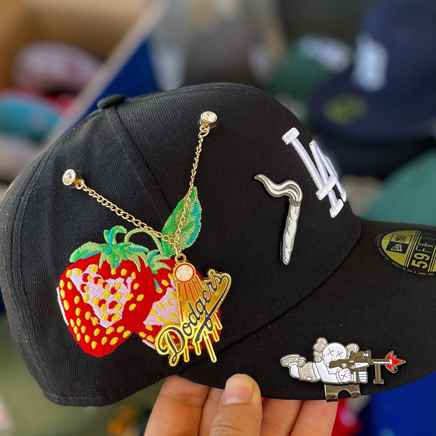 NEW ERA LA DODGERS OF BORDADO LATERAL EMBROIDERED CASUAL BASEBALL CAP