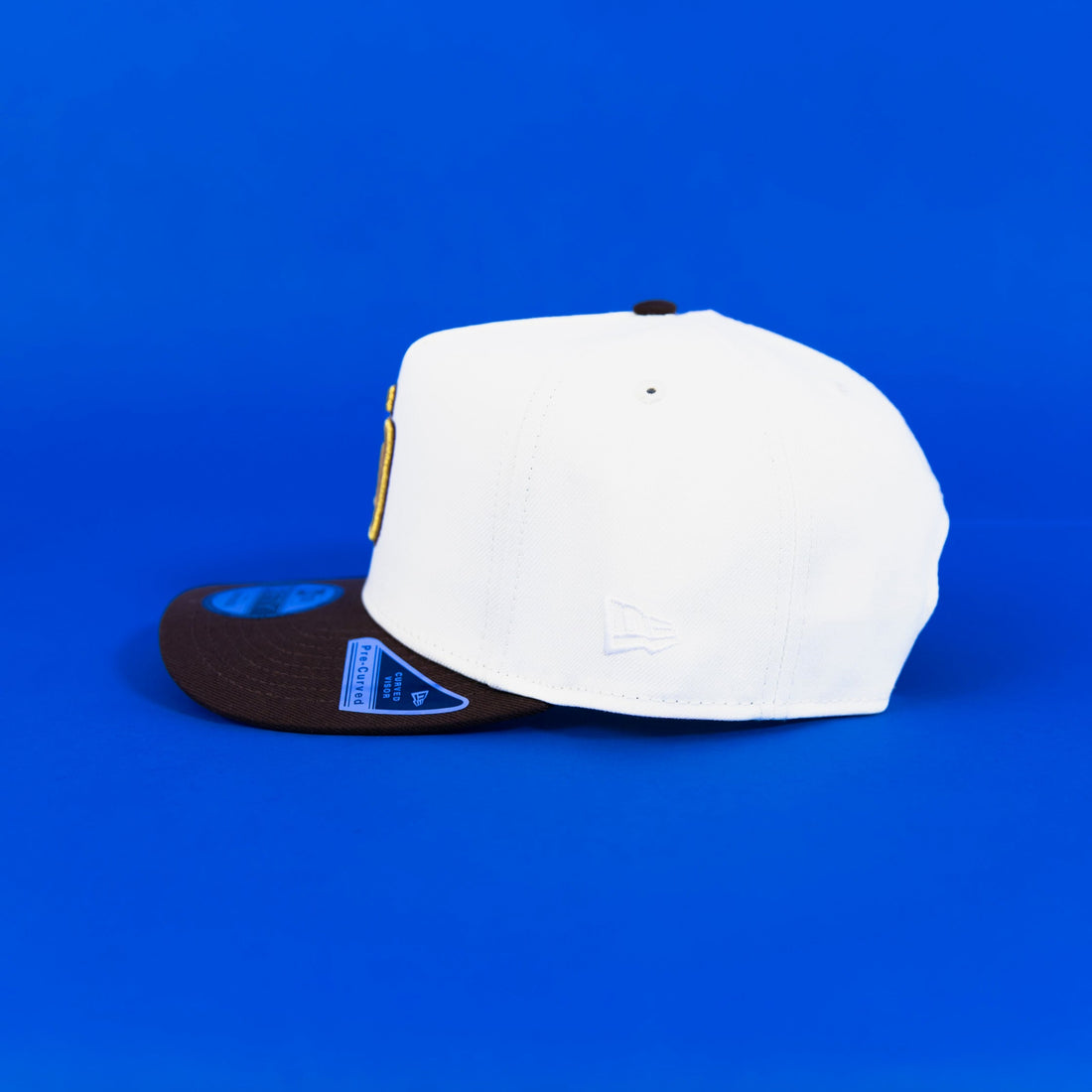 NEW ERA EXCLUSIVE 9FIFTY A-FRAME CHROME/ BROWN SAN DIEGO PADRES SNAPBACK W/ PETCO PARK SIDE PATCH