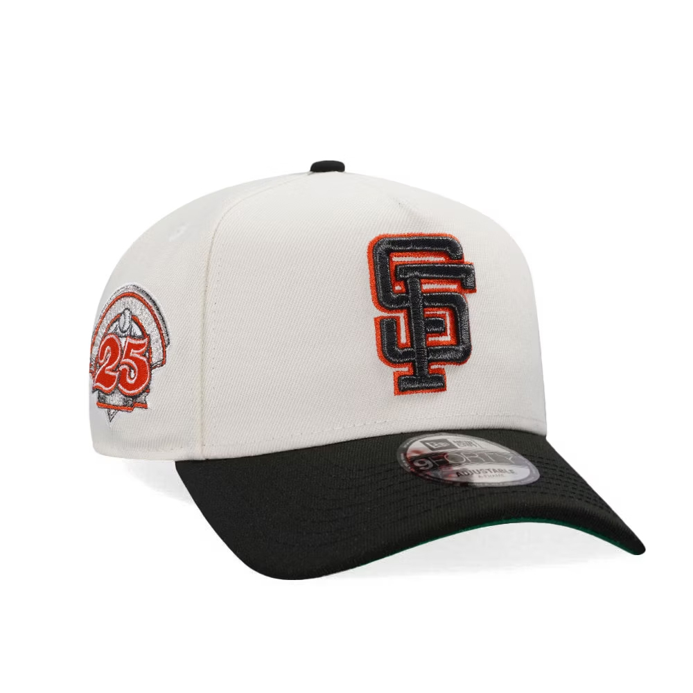 NEW ERA SAN FRANCISCO GIANTS 25TH ANNIVERSARY CHROME RETRO TWO-TONE 9FORTY A-FRAME BASEBALL CAP