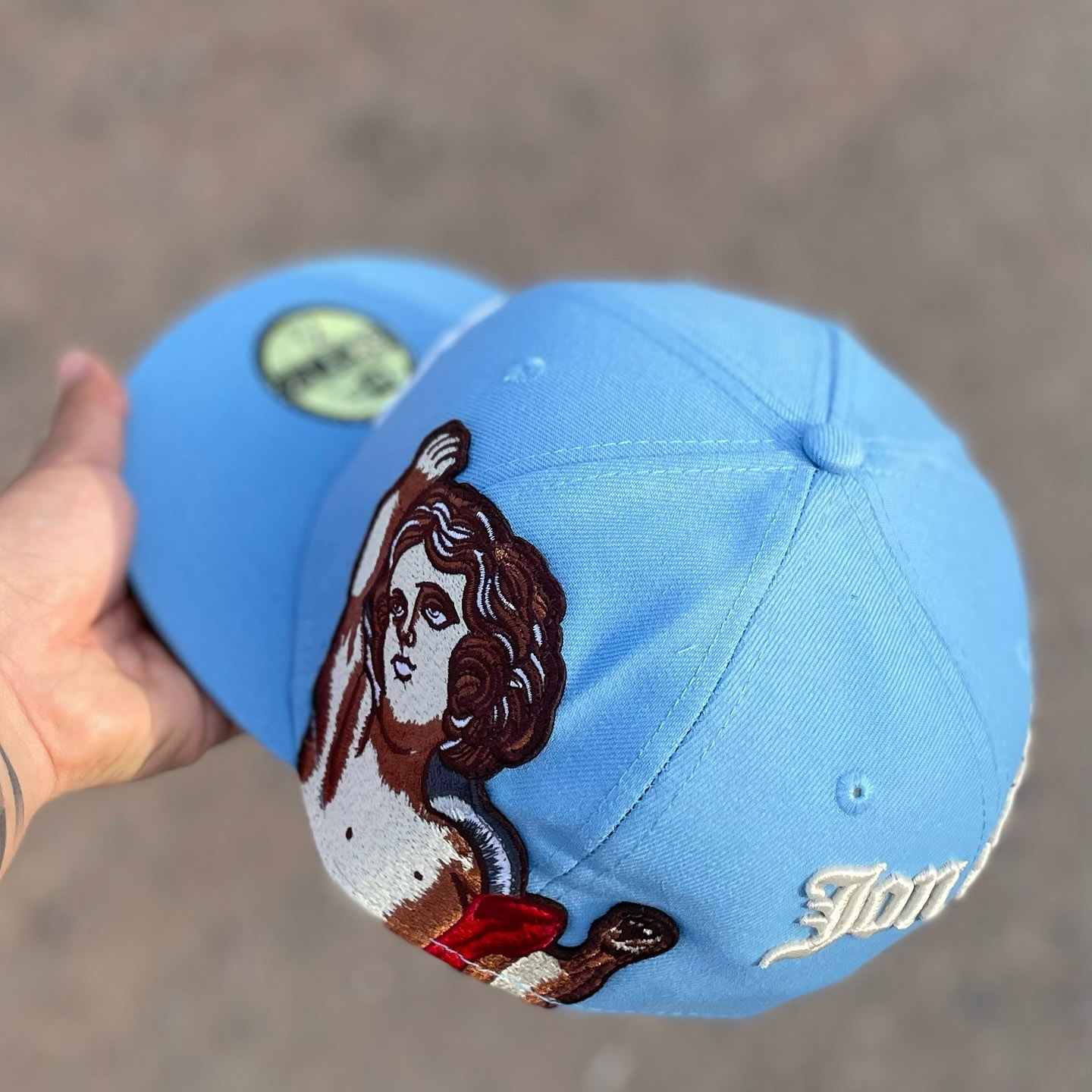 NEW ERA JON STAN X NEW ERA FITTED BLUE EMBROIDERED CASUAL BASEBALL CAP