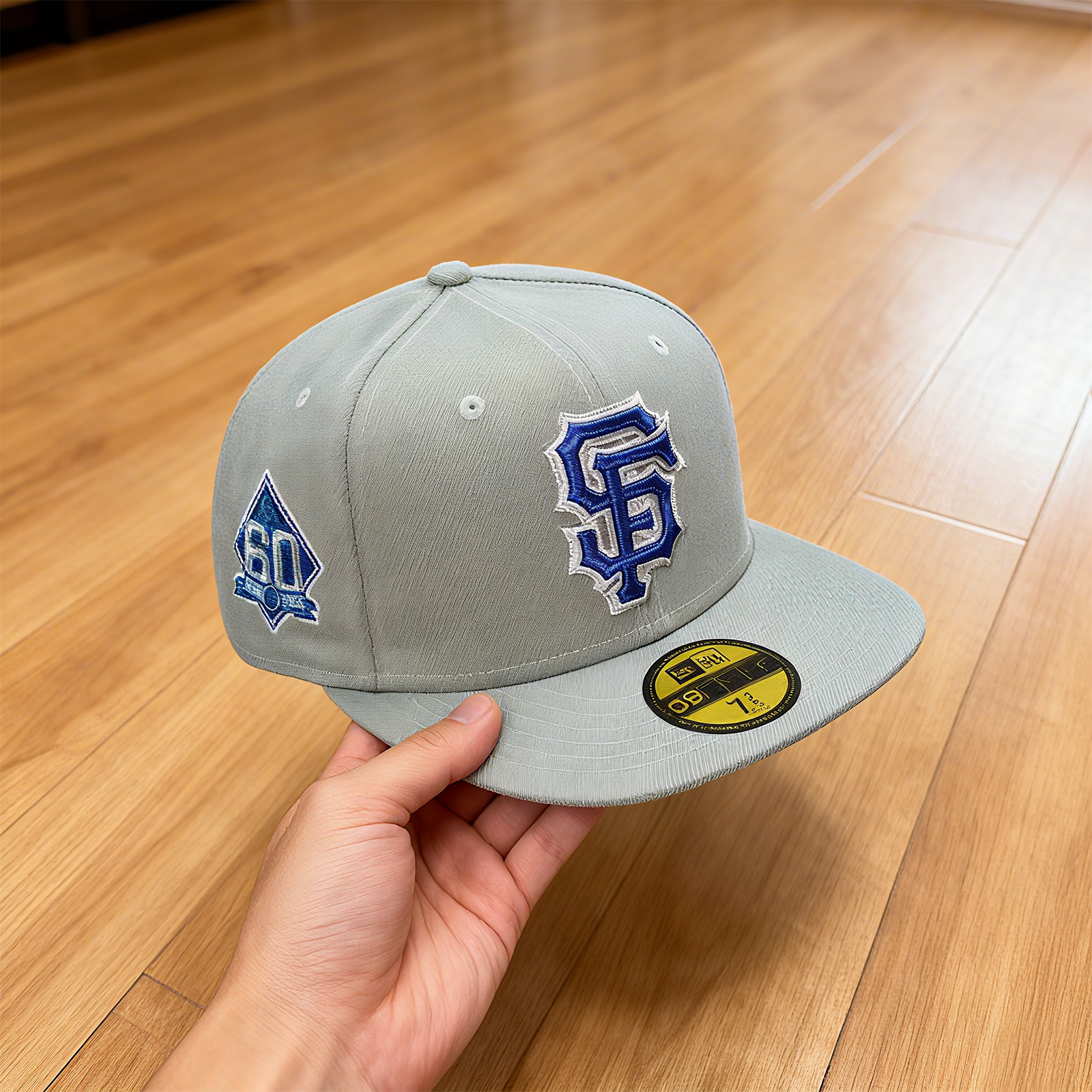NEW ERA 59FIFTY SAN FRANCISCO GIANTS HARVEST GREY MATING CAP-GREY & BLUE EMBROIDERY