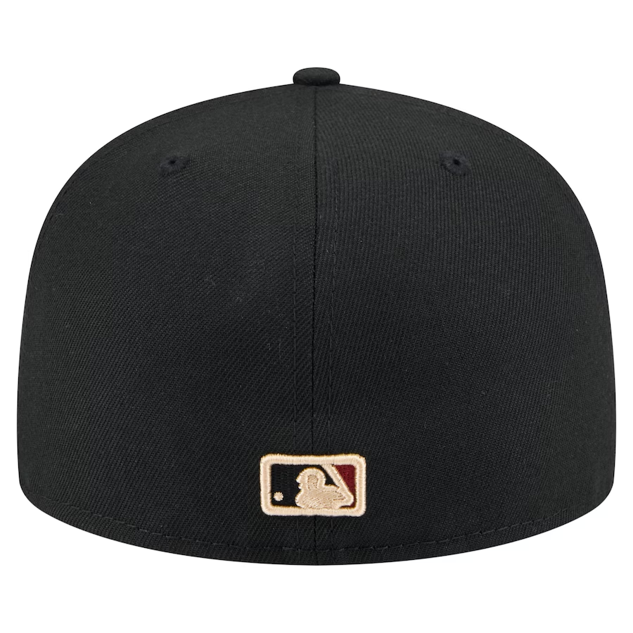 NEW ERA MEN'S ARIZONA DIAMONDBACKS BLACK STATE STITCH 59FIFTY FITTED HAT