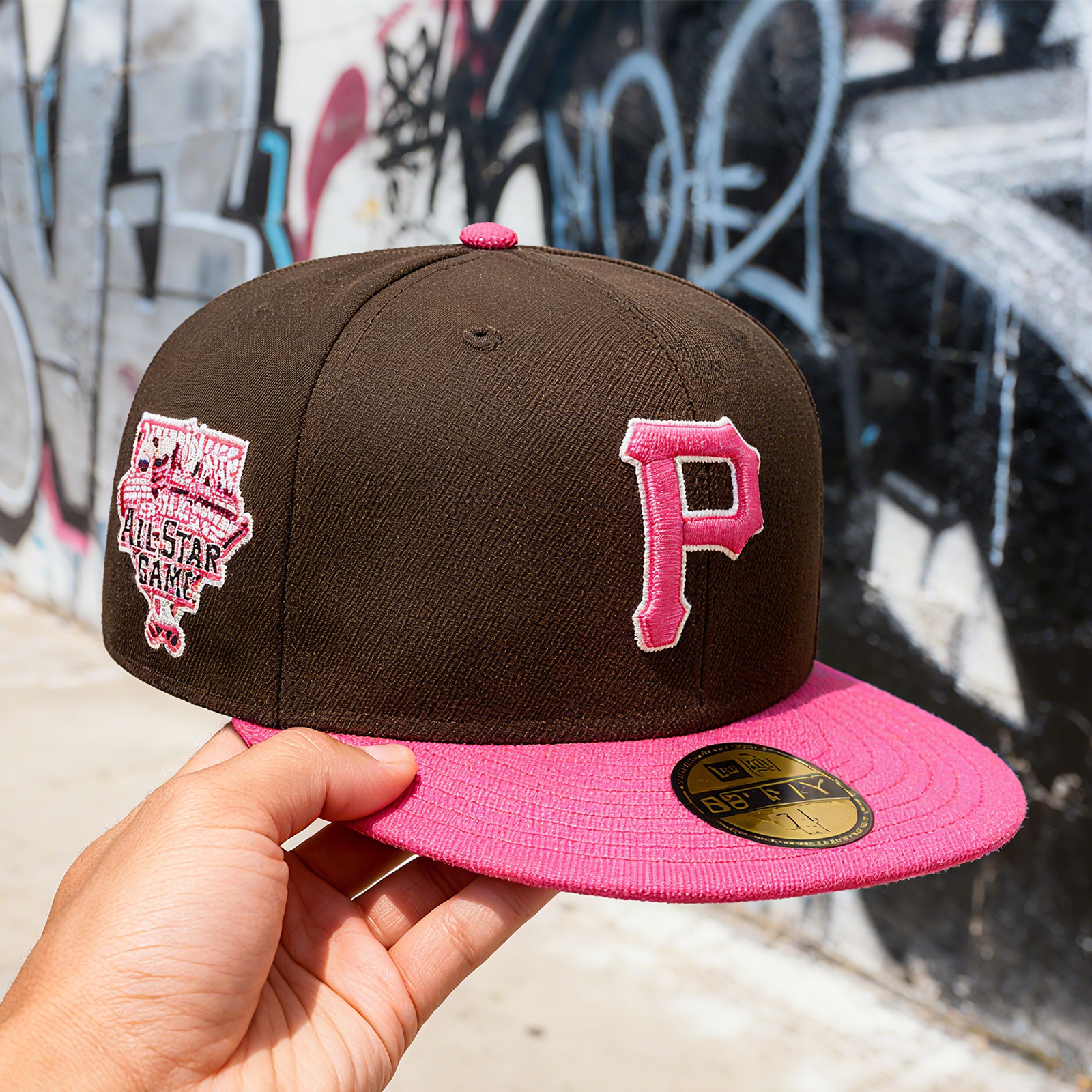 NEW ERA PITTSBURGH PIRATES BLACK/PINK 2006 ALL-STAR GAME PASSION 59FIFTY FITTED HAT