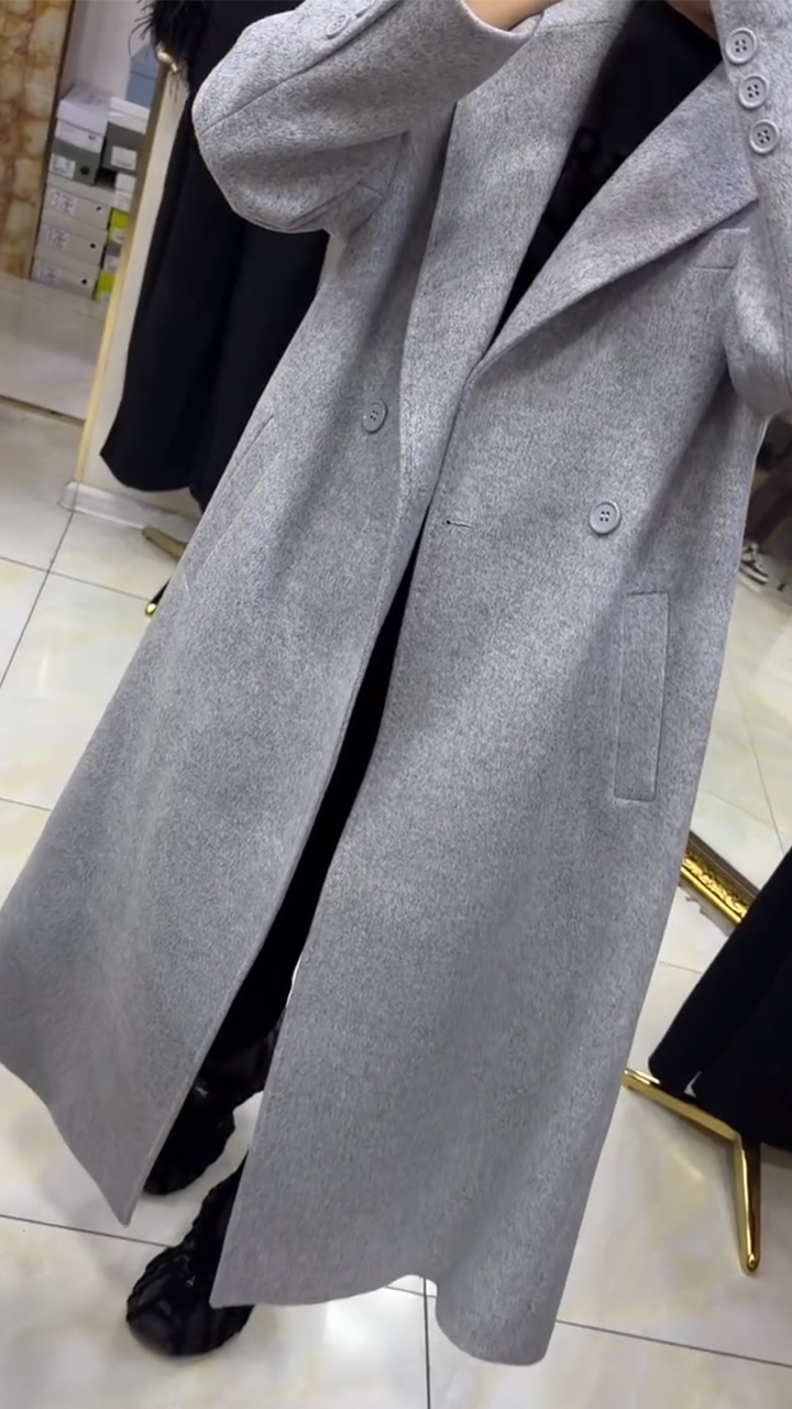 Women Lapel Solid Color Casual Trench Coat