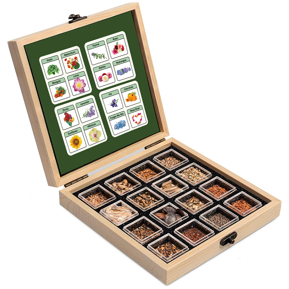 Garden seed bank-16 Varieties of Herb, Flower & Vegetable Seeds for Planting-Plant seeds for outdoor
