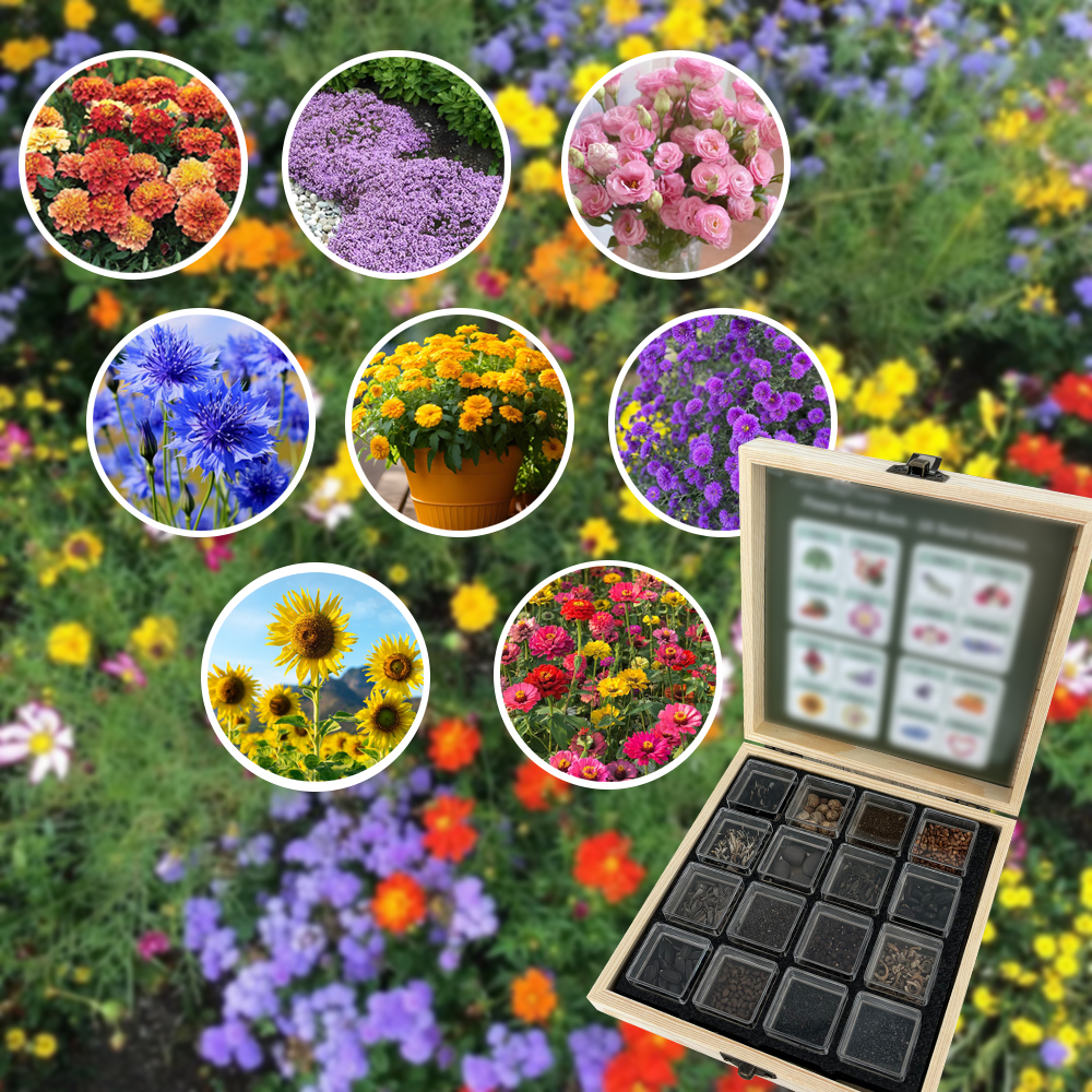 16 Edible Flower Seeds Variety Pack for Indoor Outdoor Gardening - Non-GMO Heirloom Flower Seeds