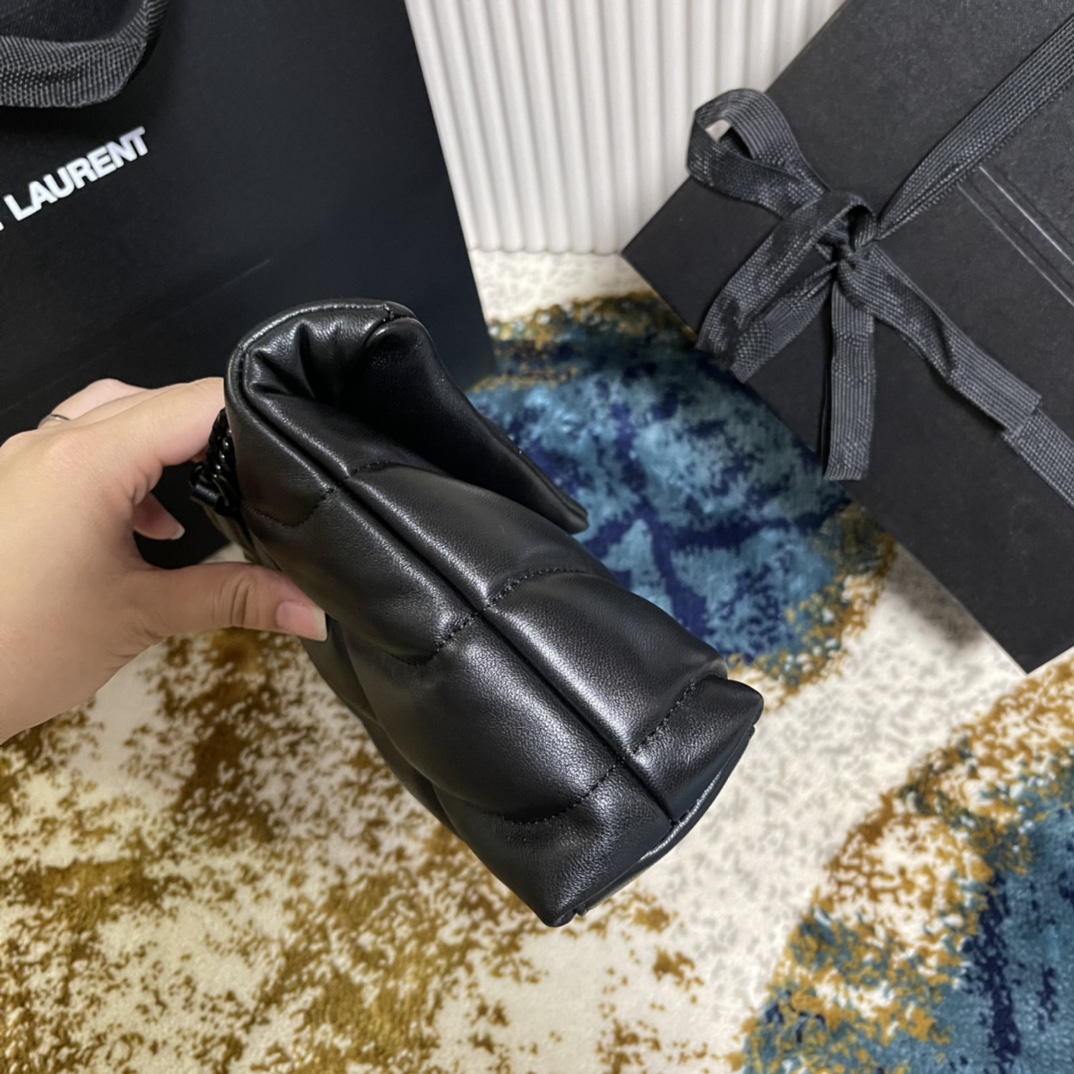 Túi Xách YSL Loulou  Puffer 59337 Màu Đen