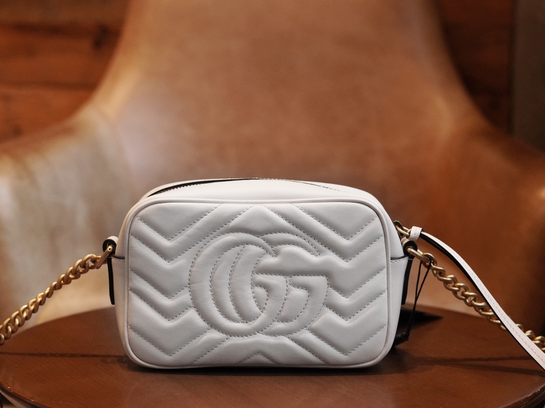 Túi Xách Nữ Mini sac GG Marmont 448065 Màu Trắng