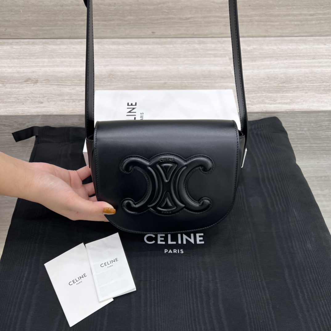 Túi Xách Nữ Folco Cuir Triomphe 198263 Màu Đen