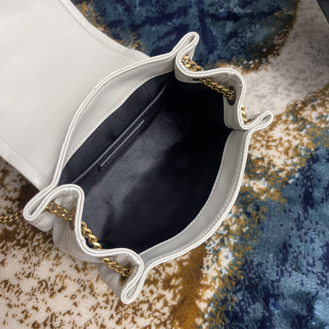 YSL Monogram Mini Nolita 672738 (White)