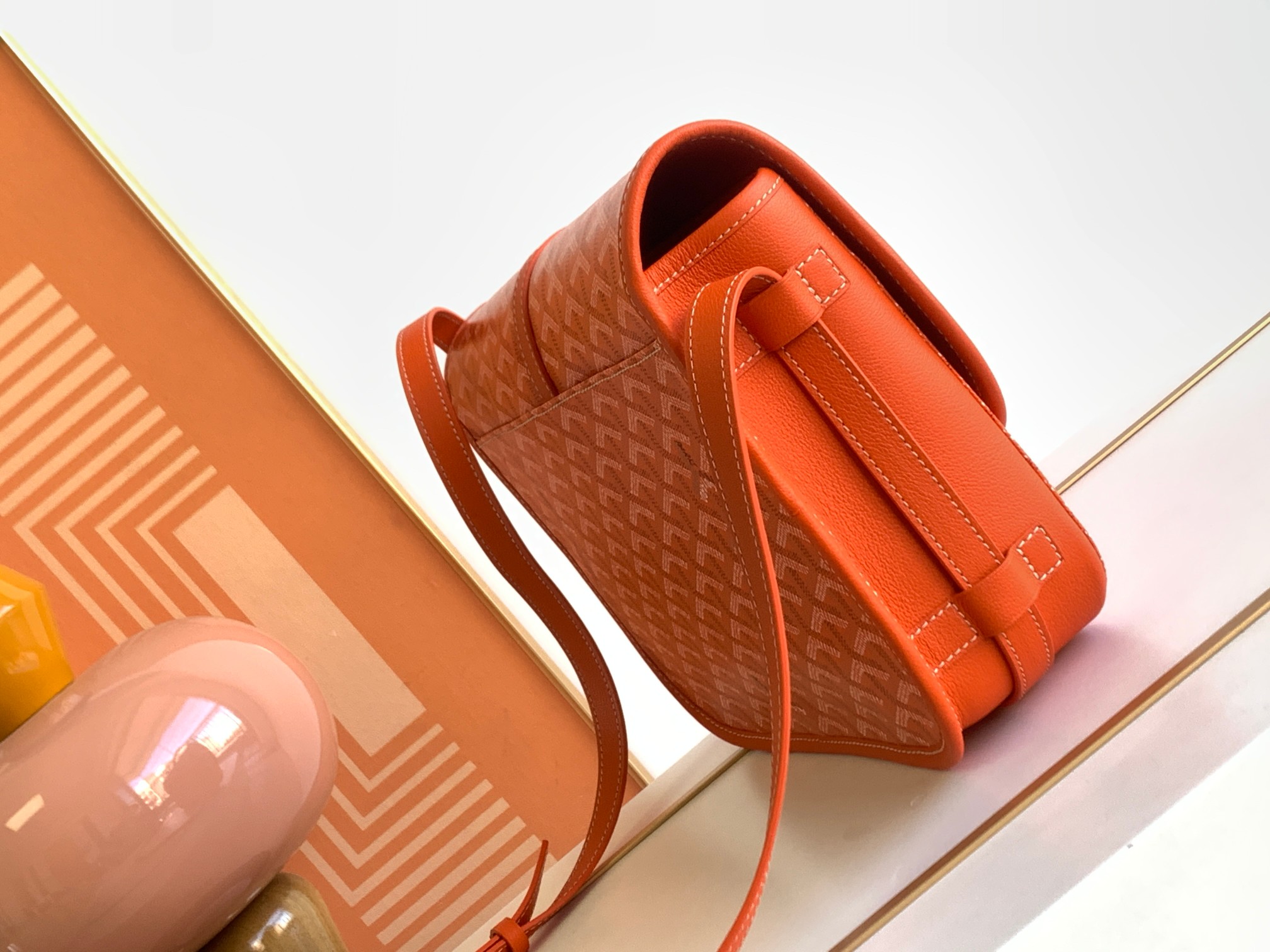 Túi Xách Nam Goyard Belvedere 8023 Màu Cam