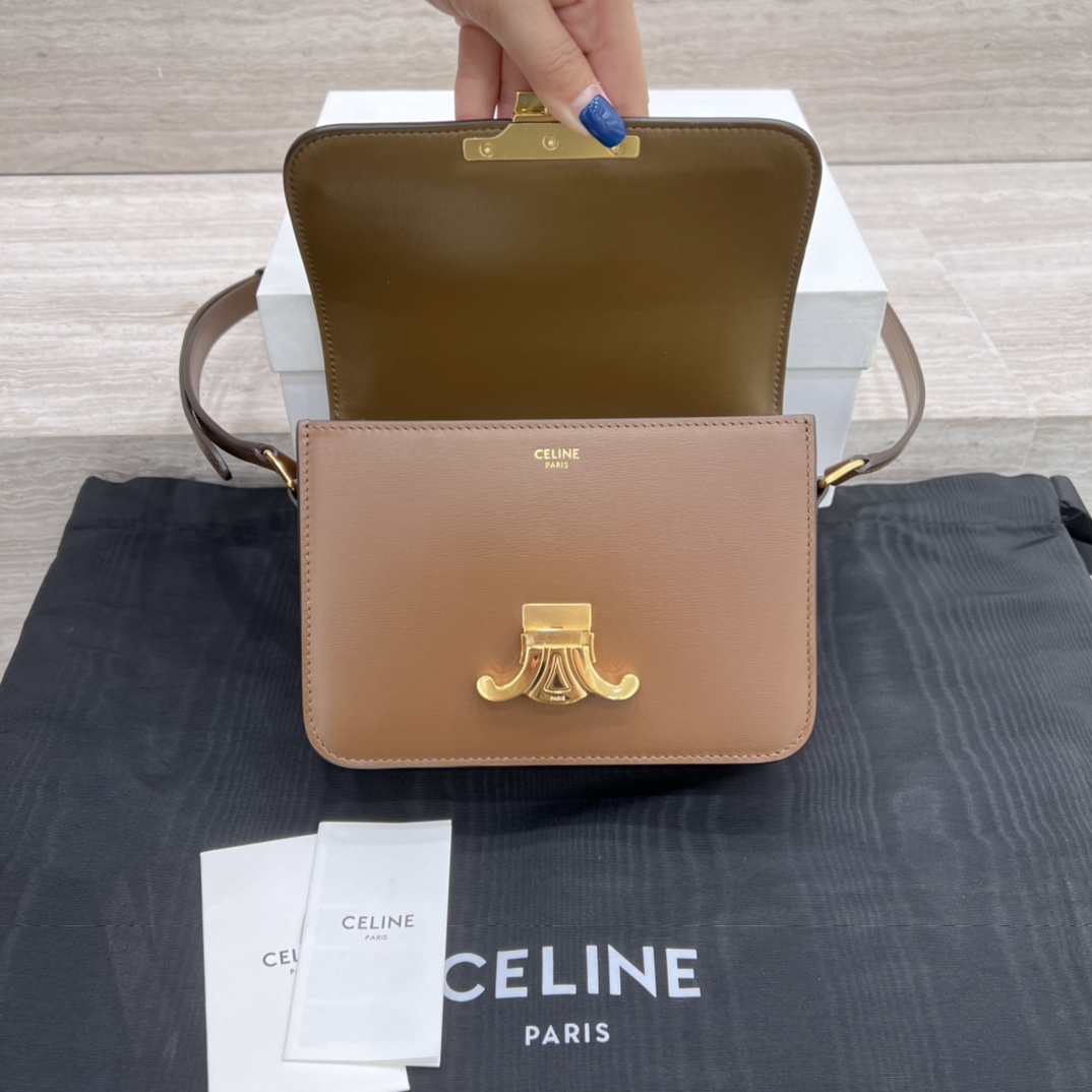 Túi Xách Celine Teen Triomphe 188423 Màu Nâu