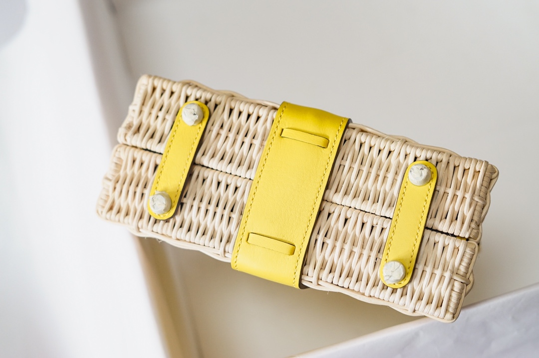 Túi xách hermes Kelly Picnc màu vàng