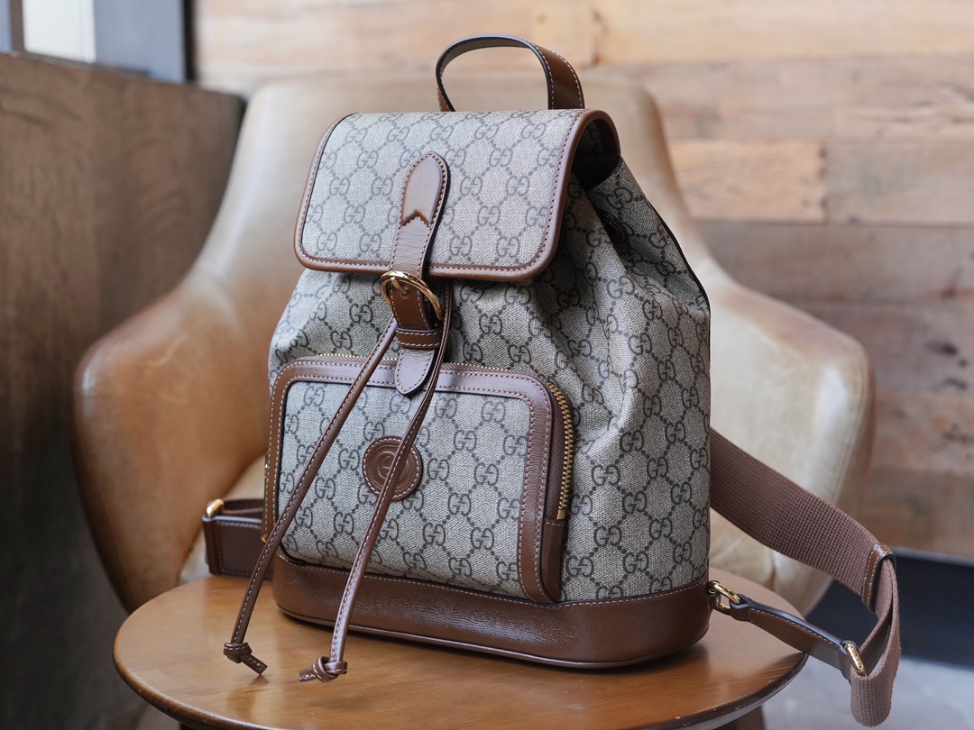 Sac à dos avec détail GG 674147 (Brow)