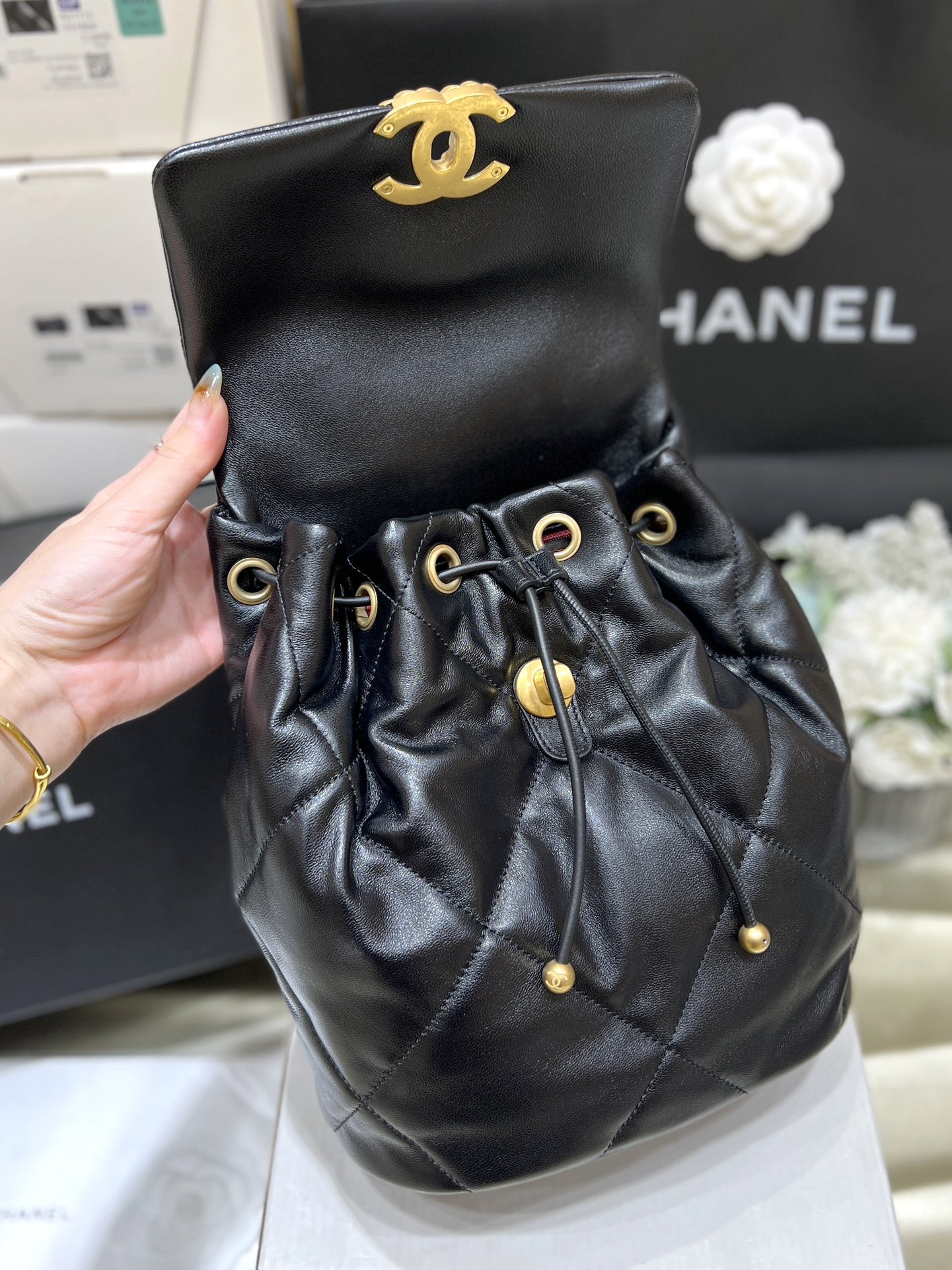 Balo Chanel AS4223 M&agrave;u Đen 