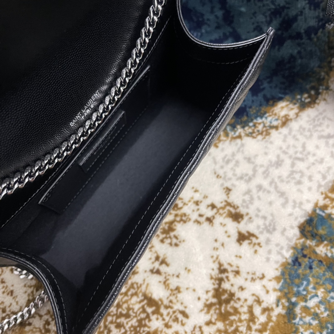 YSLEnveloppe 526286 (Black-silver)