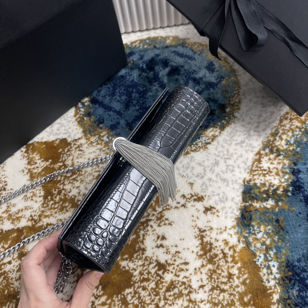 YSL KATE 474366 (Black-silver)