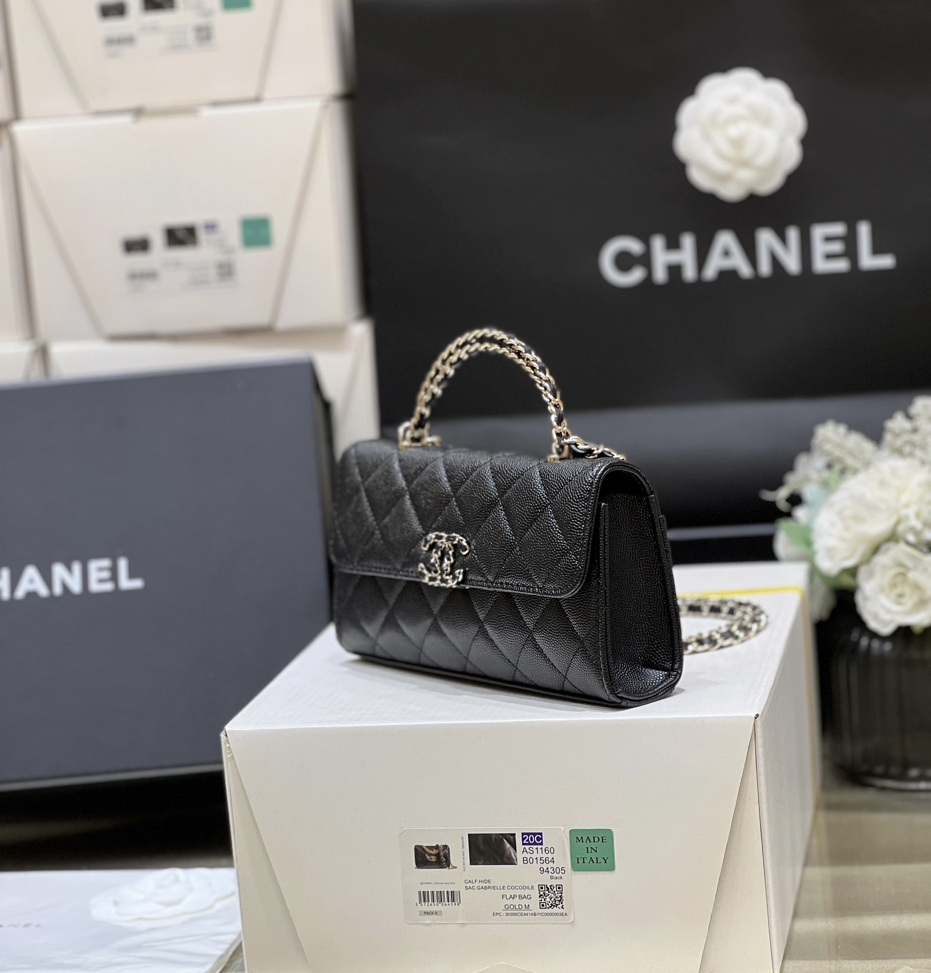 T&uacute;i X&aacute;ch Chanel Kelly AS3238 M&agrave;u Đen 