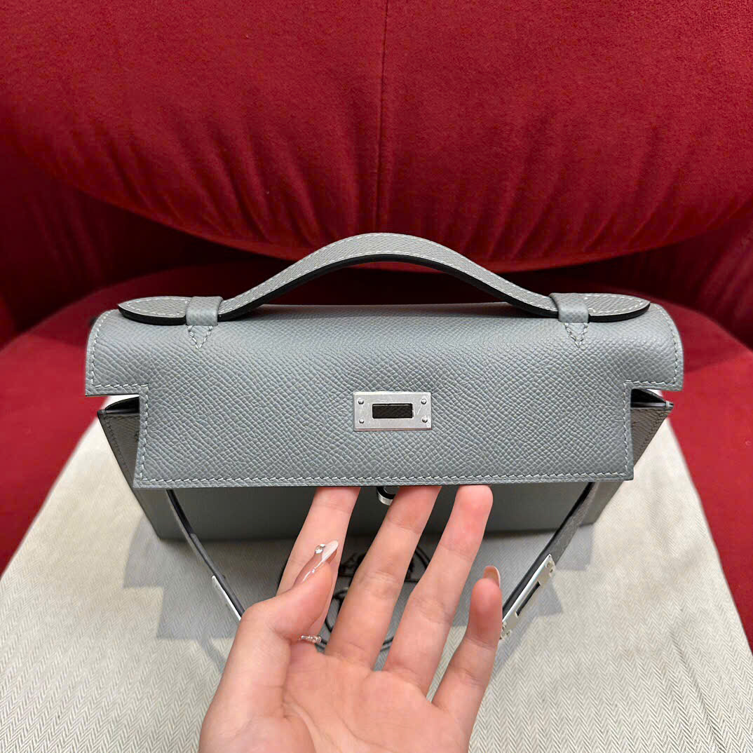 Túi Hermes Kelly màu xám