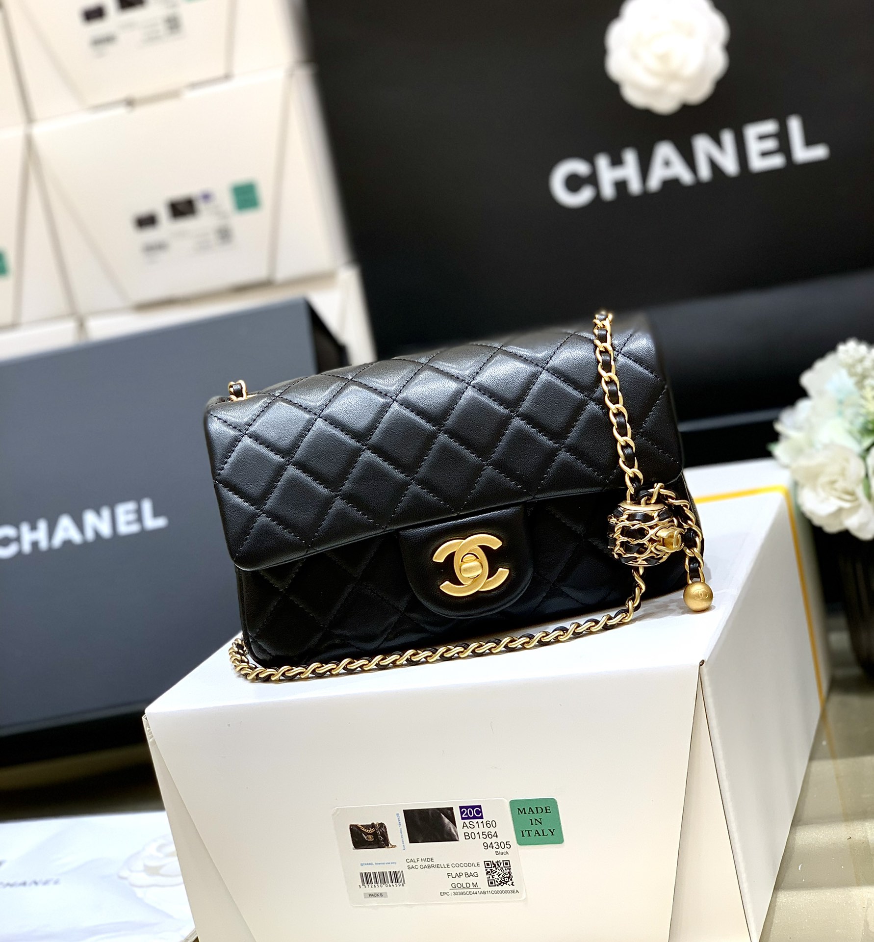 Túi Xách Chanel CF Mini Màu Đen AS1787