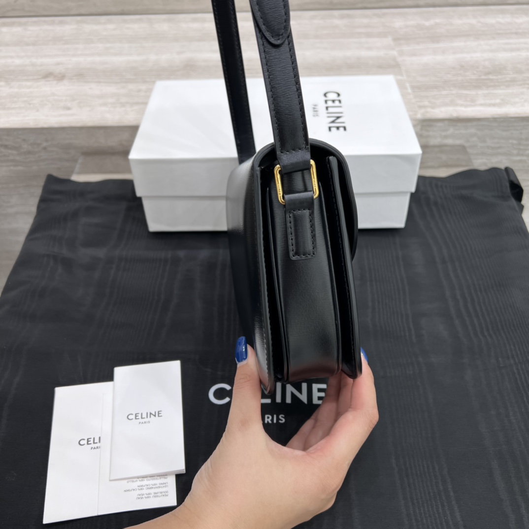 T&uacute;i X&aacute;ch Celine Teen Besace Triomphe 110413 M&agrave;u Đen 