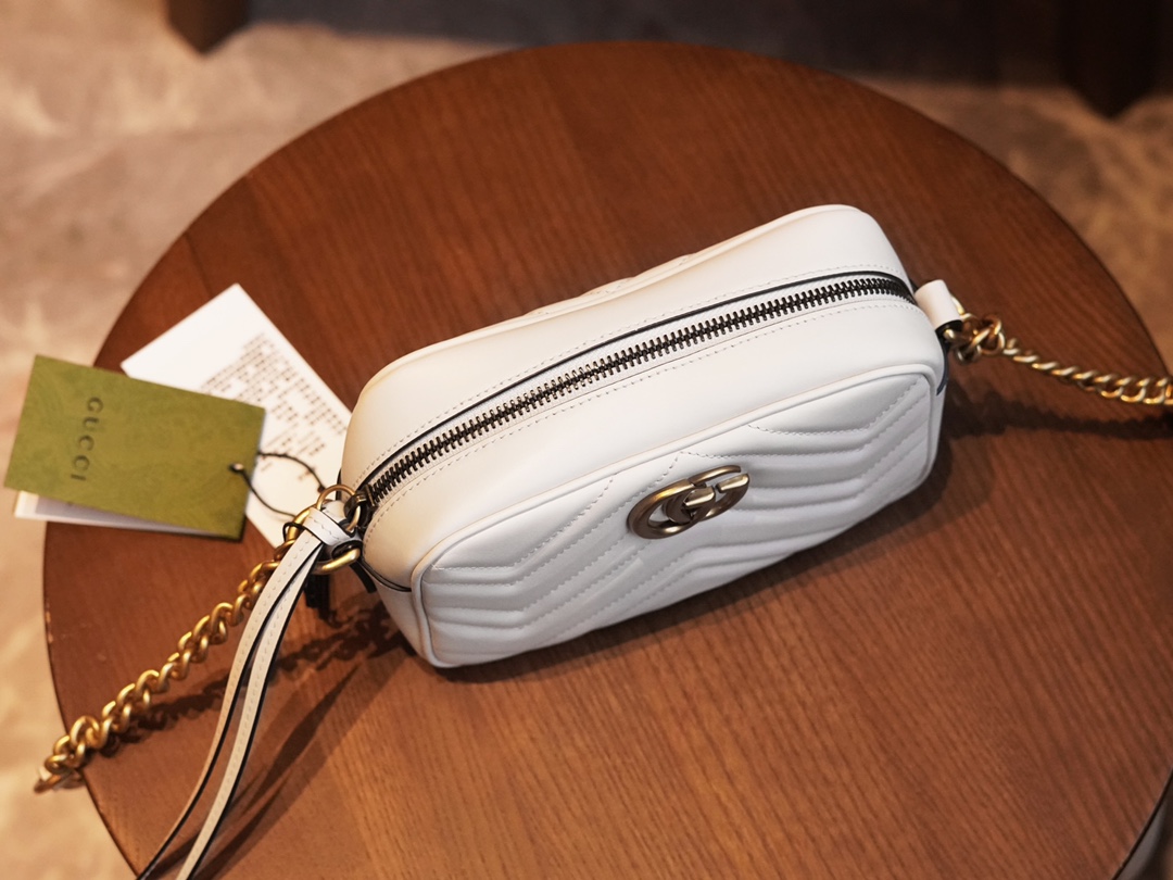 Túi Xách Nữ Mini sac GG Marmont 448065 Màu Trắng