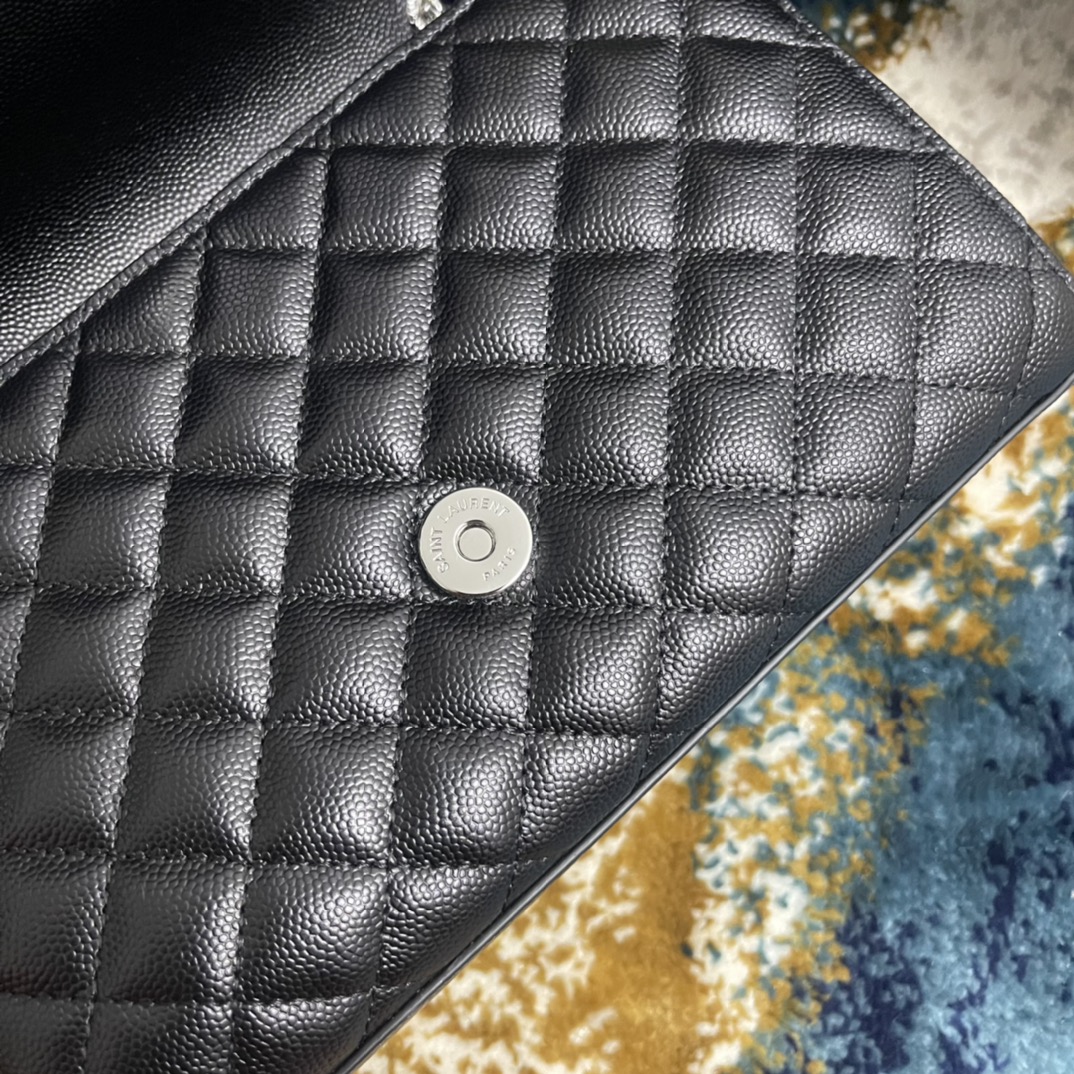 YSLEnveloppe 526286 (Black-silver)